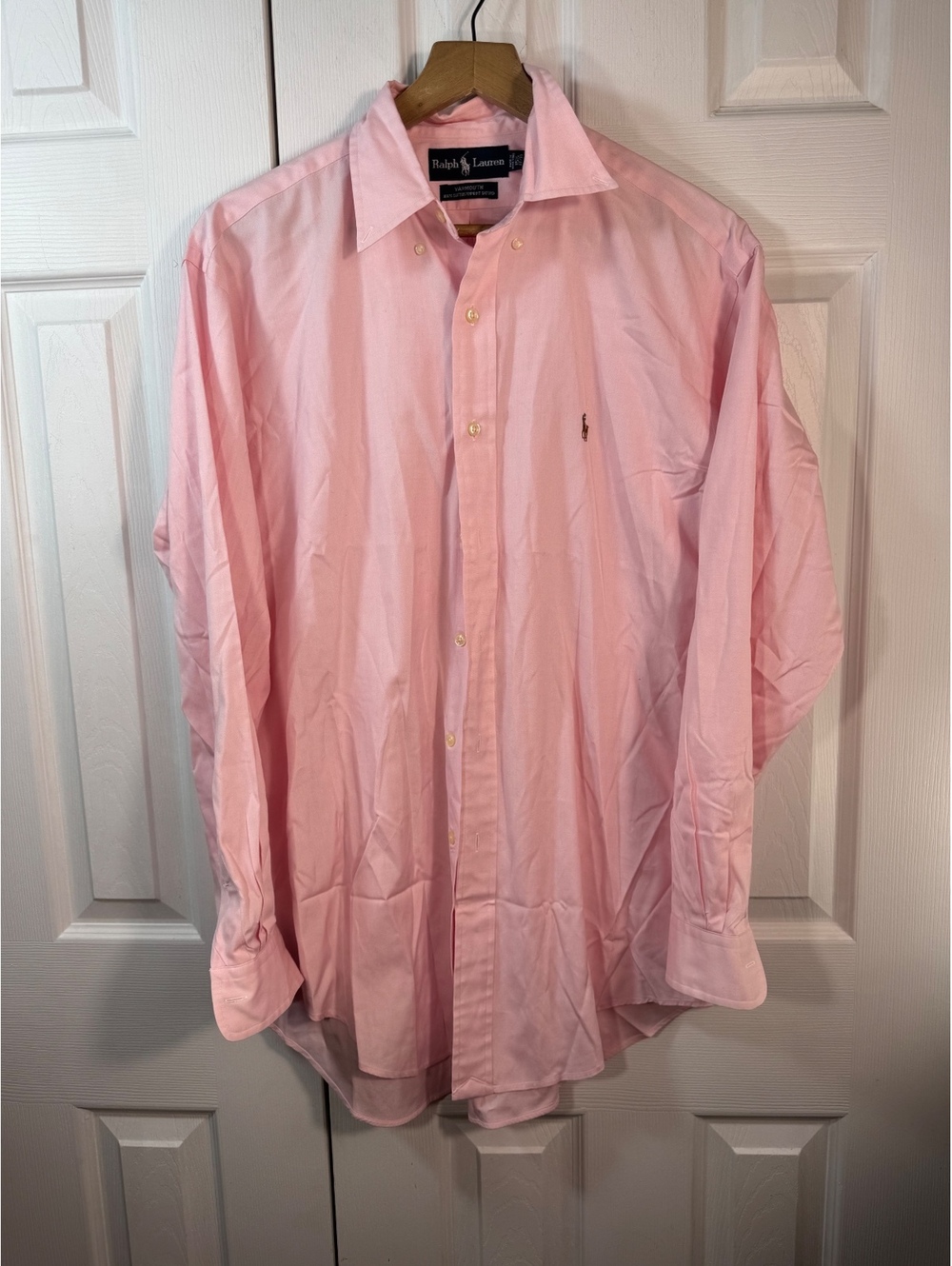 Ralph Lauren Classic Fit Pink Dress Shirt Size Large